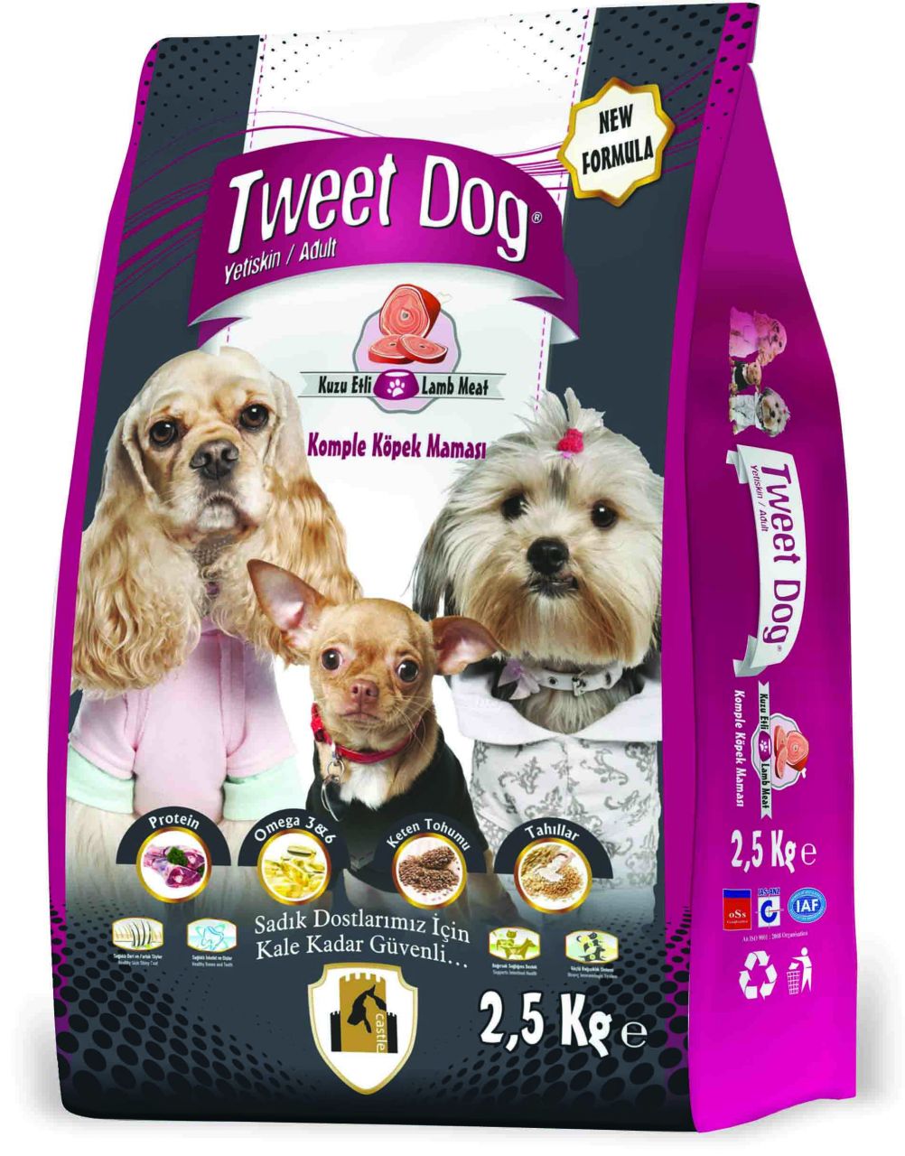 Tweet Dog Kuzu Etli Yetişkin Komple Köpek Maması 2,5 kg Marketpaketi