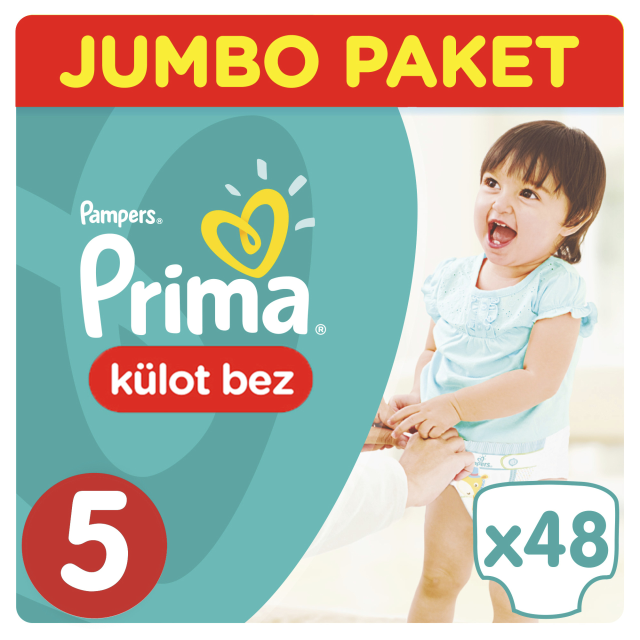 Prima Külot Bebek Bezi Jumbo Paket 5 Beden 48 Adet Marketpaketi