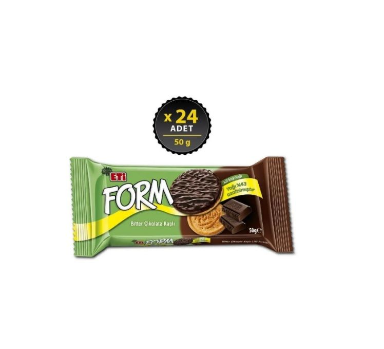 Eti Form Çikolata Kaplı 50 Gr x 24 Adet Marketpaketi