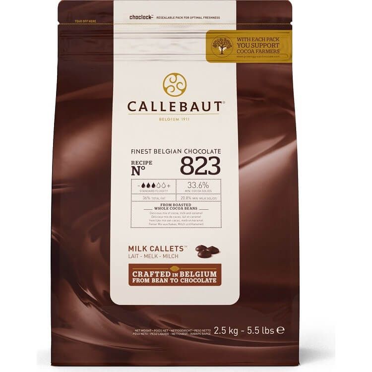 Callebaut 823 Sütlü Küvertür Damla Çikolata 2.5 Kg Marketpaketi