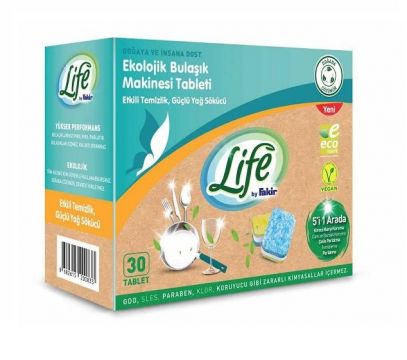 Fakir Life by Ekolojik Bulaşık Makinesi Tableti 30 Adet