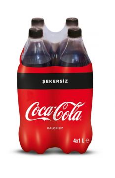 Coca-Cola Şekersiz 1 Lt x 4 Adet