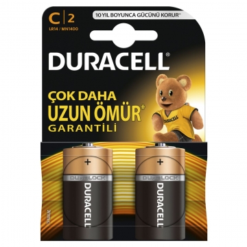 Duracell Alkalin C Orta Boy Pil 2'li