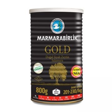 Marmarabirlik Gold Sofra Salamura Siyah Zeytin (XL) Boy 800 Gr