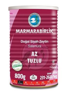 Marmarabirlik Siyah Zeytin L Boy Az Tuzlu 800 Gr