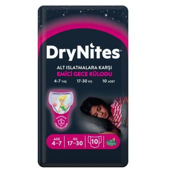 Huggies Drynites Emici Gece Külodu Small Kız 4-7 Yaş 10'lu Bebek Bezi