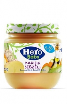 Hero Baby Karışık Sebzeli Muhallebi Çoçuk Ek Gıdası 5+ 36 Ay 125 g