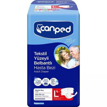 Canped Hasta Bezi Yetişkin Bel Bantlı L Büyük Boy 7 Adet