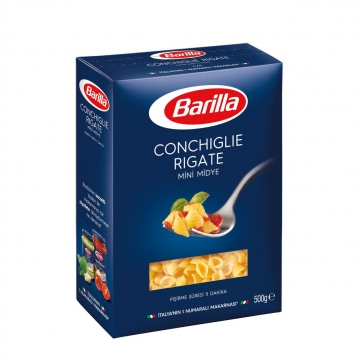 Barilla Conchiglie Rigate Mini Midye Makarna 500 Gr