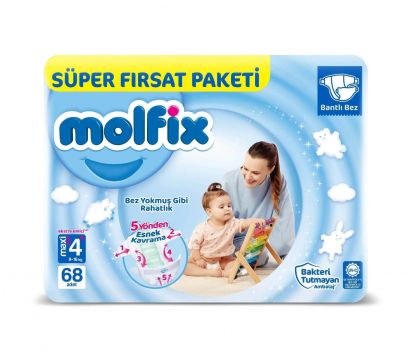 Molfix 4+ Beden Maxi Plus Süper Fırsat Paketi 68 Adet