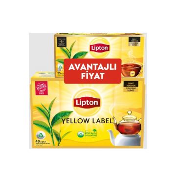 Lipton Yellow Label Demlik Poşet Çay 48Li + 25 Li