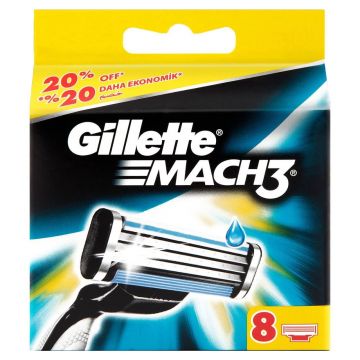 Gillette Mach3 Yedek Tıraş Bıçağı 8'li