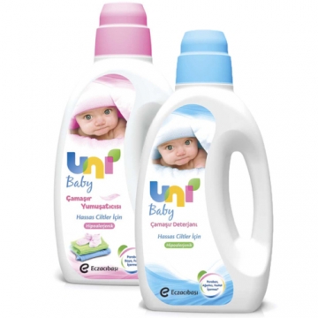 Uni Baby Çamaşır Yumuşatıcı 1500 ml + Uni Baby Çamaşır Deterjanı 1500 ml