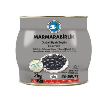 Marmarabirlik Yağlı Salamura L Boy Siyah Zeytin 2 Kg