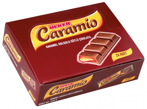 Ülker Caramio Karamel Dolgulu Sütlü Çikolalata 32 Gr x 24 Adet