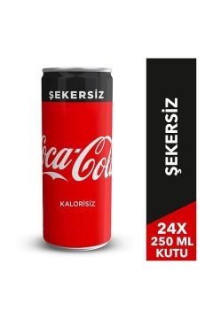 Coca Cola Şekersiz 250 Ml x 24 Adet