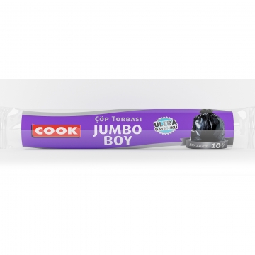 Cook Ekstra Kalın Çöp Torbası Ultra Dayanıklı Jumbo Boy 10 Adet