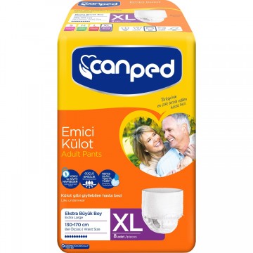 Canped Emici Külot Extra Large Ped Hasta Bezi 8 Adet 