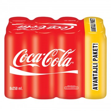 Coca Cola 250 Ml x 8 Adet 