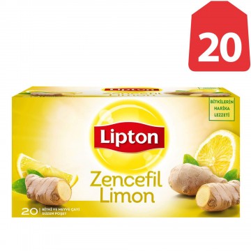 Lipton Bitki Çayı Zencefil & Limon 20 Adet   