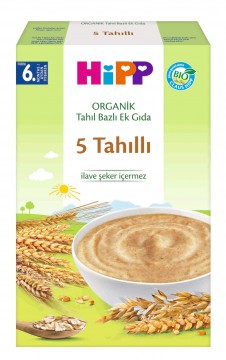 Hipp Organik 5 Tahıllı Tahıl Bazlı Ek Gıda 200 Gr