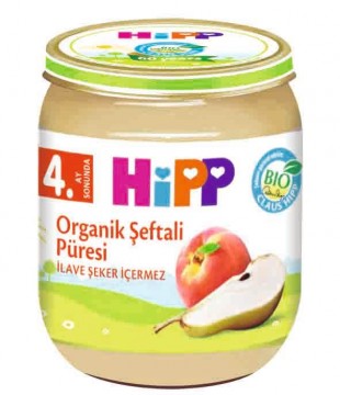 Hipp Organik Şeftali Püresi 125 gr x 6 Adet