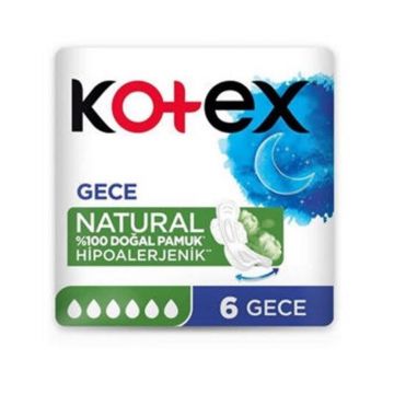 Kotex Natural Uzun Hijyenik Ped 6 Lı