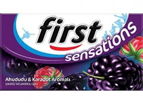 First Sensations Ahududu & Karadut Aromalı Sakız 27 Gr