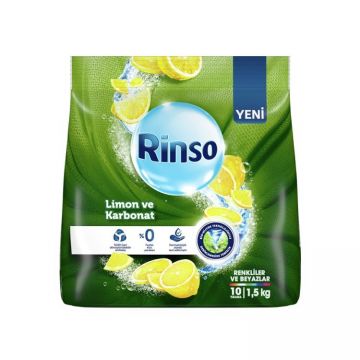 Rinso Toz Deterjan Limon ve Karbonat Renkliler ve Beyazlar 1.5 Kg
