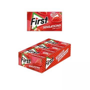 First Sensations Çilek Aromalı Sakız 27 Gr x 12 Adet