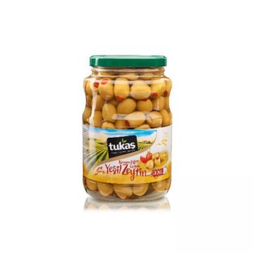 Tukaş Biberli Yeşil Zeytin 3XL 1000 Gr