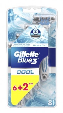 Gillette Blue 3 Cool Kullan-At Tıraş Bıçağı 6+2Adet
