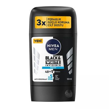 Nivea Stick Deodorant Black White Invisible Fresh Men 50 Ml