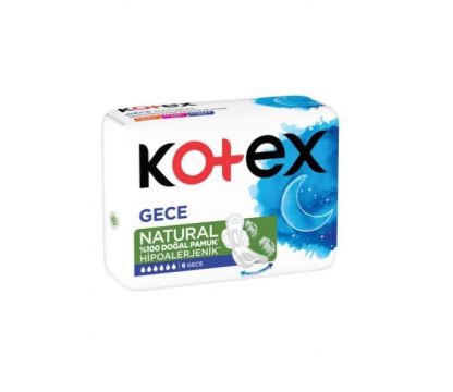 Kotex Natural Ultra Tekli Paket Gece 6 Adet