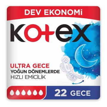 Kotex Ultra Hijyenik Ped Dev Eko Gece 22 Adet