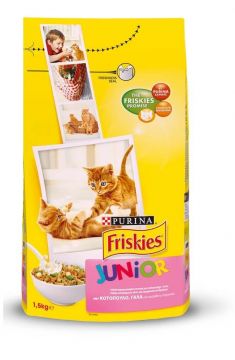 Friskies Junior Tavuk Süt ve Sebzeli Yavru Kedi Maması 1.5 Kg