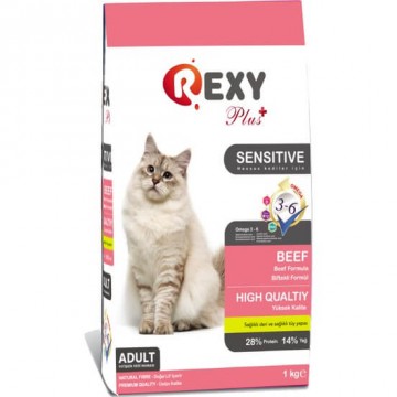 Rexy Biftekli Kuru Kedi Maması 1 Kg