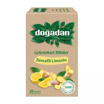 Doğadan Zencefil Limon Kabuklu Poşet Bitki Çayı 20 Adet 40 Gr