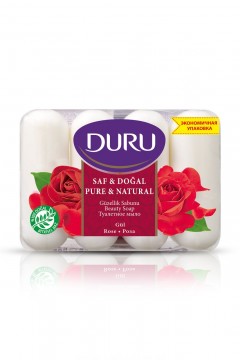 Duru Saf & Doğal Gül Güzellik Sabunu 4 x 70 Gr