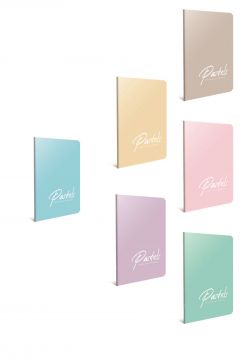 Gıpta 4127 Pastels Tel Dikişli PP Kapak 17x24 60 YP Kareli Defter