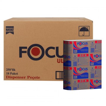 Focus Ultra Dispenser Peçete 250 Yaprak x 18 Paket