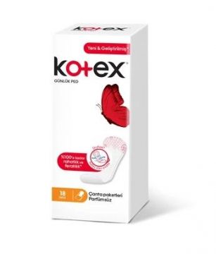 Kotex Lightdays İnce Günlük Ped Parfümsüz 18 Adet