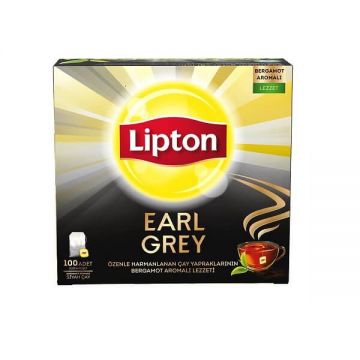 Lipton Earl Grey Bardak Poşet Çay 100 Adet 200 Gr