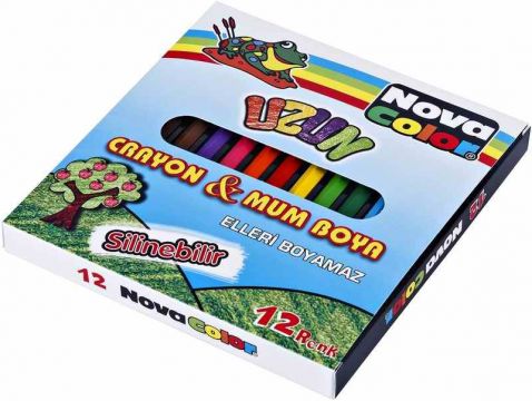 Nova Color 2112 Uzun Mum Boya 12 Renk