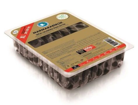 Marmarabirlik XL Doğal Salamura Siyah Zeytin 500 Gr Vakumlu