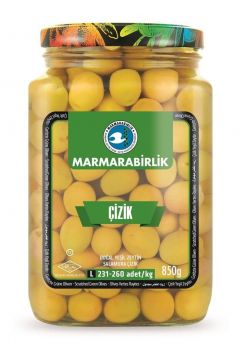 Marmarabirlik Çizik Yeşil Zeytin Cam 850 Gr L Boy