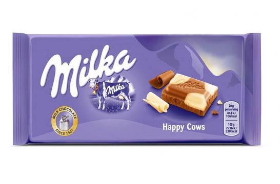 Milka Happy Cows Çikolata Beyaz Sütlü 100 Gr Marketpaketi