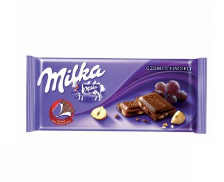Milka Çikolata Üzümlü Fındıklı 80 Gr