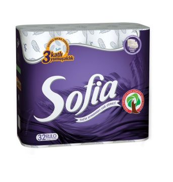 Sofia Doğal Sabun Kokulu Tuvalet Kağıdı 3 Katlı 32 Li