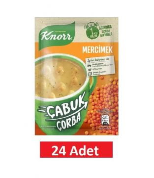 Knorr Çabuk Çorba Mercimek Çorbası 24'lü Paket